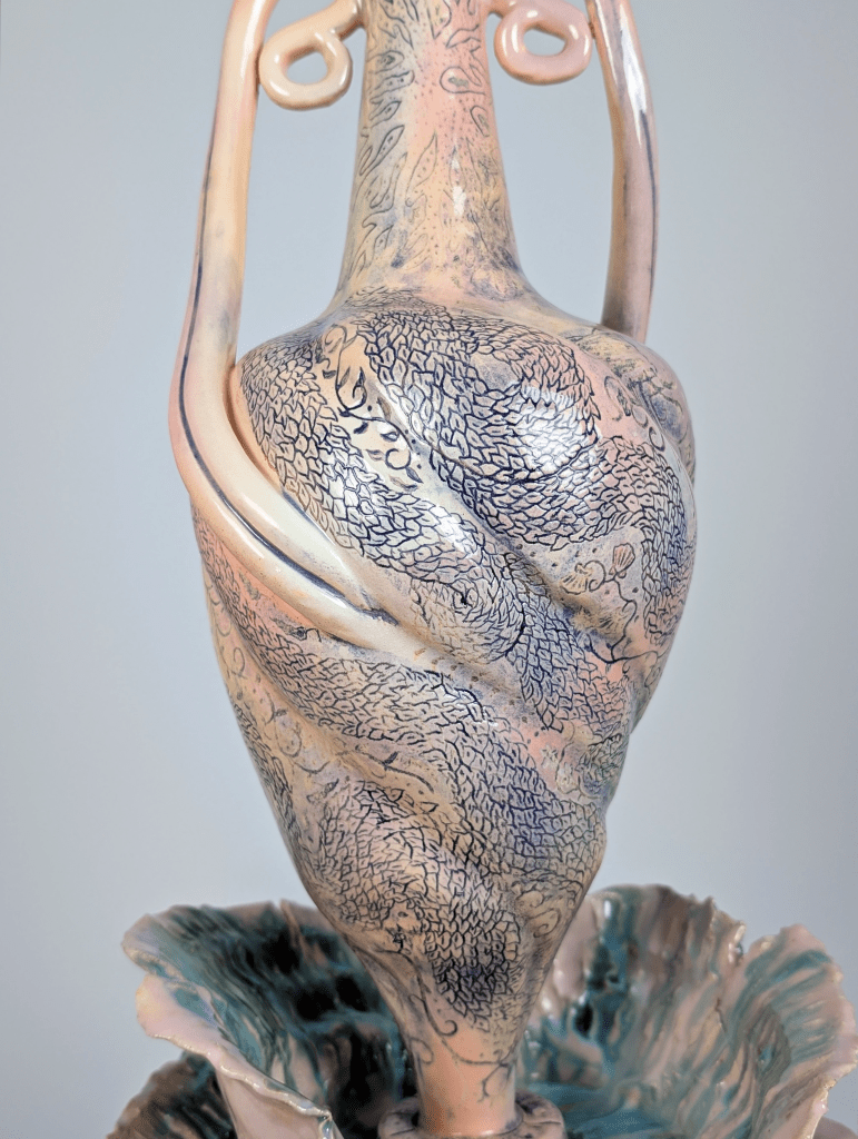 Pantheanic Amphora and Plinth 1: Sgraffito Close Up 2