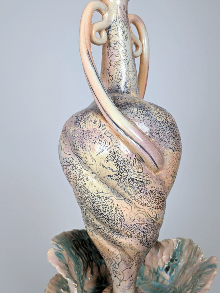 Pantheanic Amphora and Plinth 1: Sgraffito Close Up 1